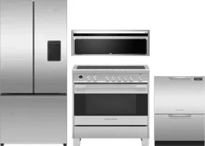 4 Piece Package Includes Refrigerator, Range, Hood And Dishwasher